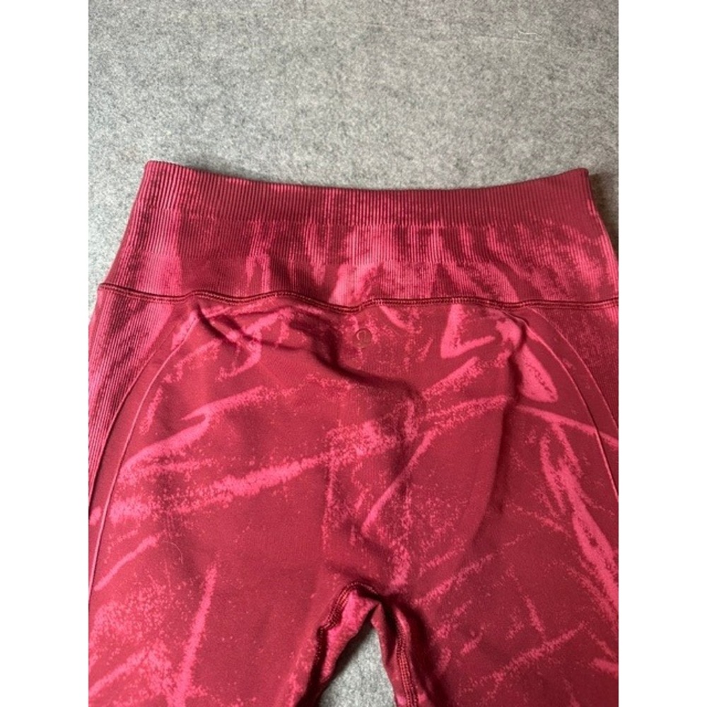 Lululemon Ebb to Street Tight High Rise Seamless Leggings Red Pink Wash 24in